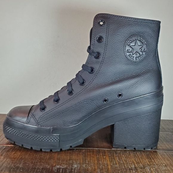 Converse Chuck 70 De Luxe Mens Size 11 Heeled Shoes Leather Black A06145C - Picture 6 of 11